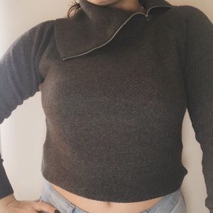 White House Black Market Dark Gray Sweater